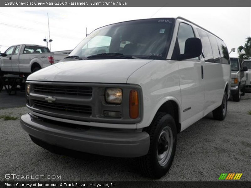 Summit White / Blue 1998 Chevrolet Chevy Van G2500 Passenger