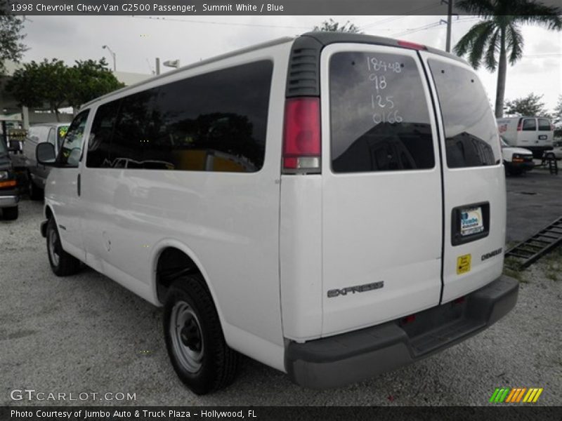 Summit White / Blue 1998 Chevrolet Chevy Van G2500 Passenger