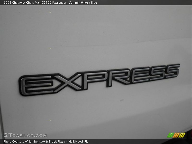 Summit White / Blue 1998 Chevrolet Chevy Van G2500 Passenger