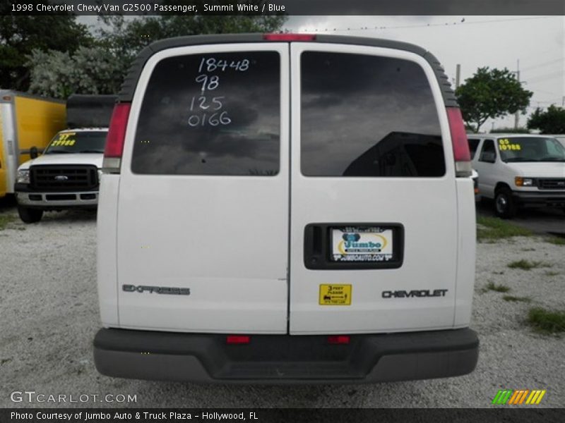 Summit White / Blue 1998 Chevrolet Chevy Van G2500 Passenger