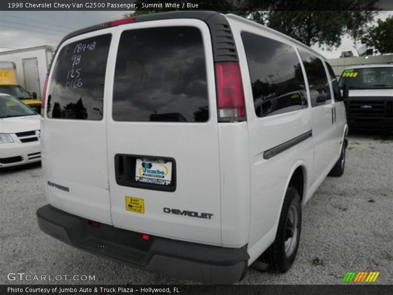 Summit White / Blue 1998 Chevrolet Chevy Van G2500 Passenger