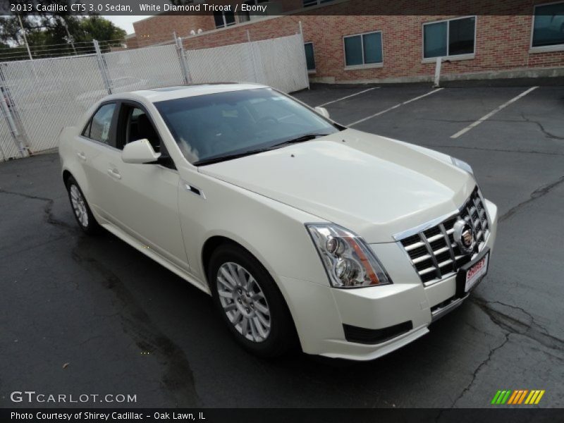 White Diamond Tricoat / Ebony 2013 Cadillac CTS 3.0 Sedan