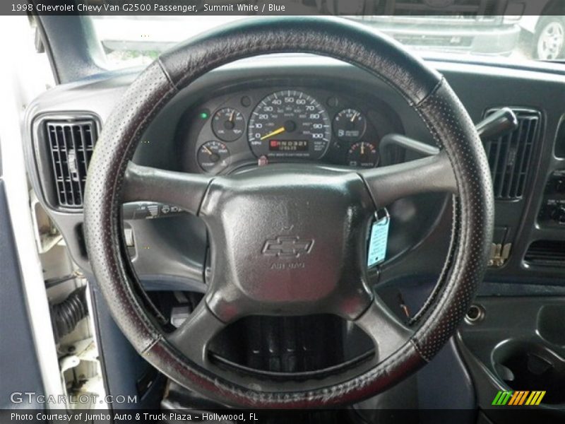 Summit White / Blue 1998 Chevrolet Chevy Van G2500 Passenger