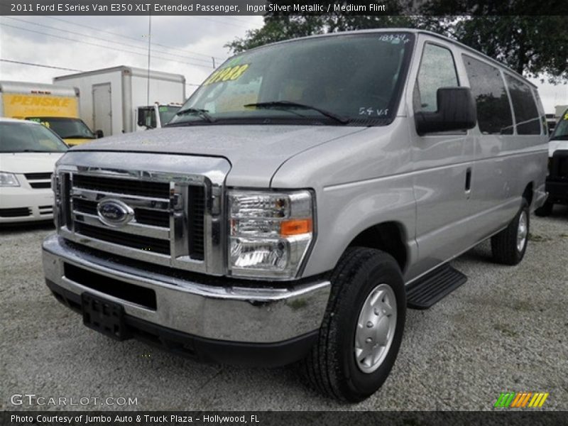 Ingot Silver Metallic / Medium Flint 2011 Ford E Series Van E350 XLT Extended Passenger