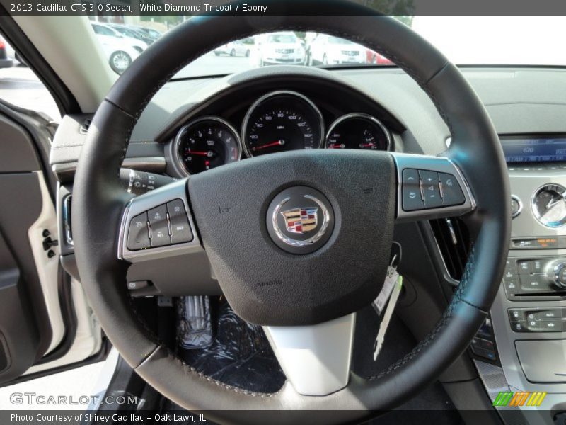 White Diamond Tricoat / Ebony 2013 Cadillac CTS 3.0 Sedan