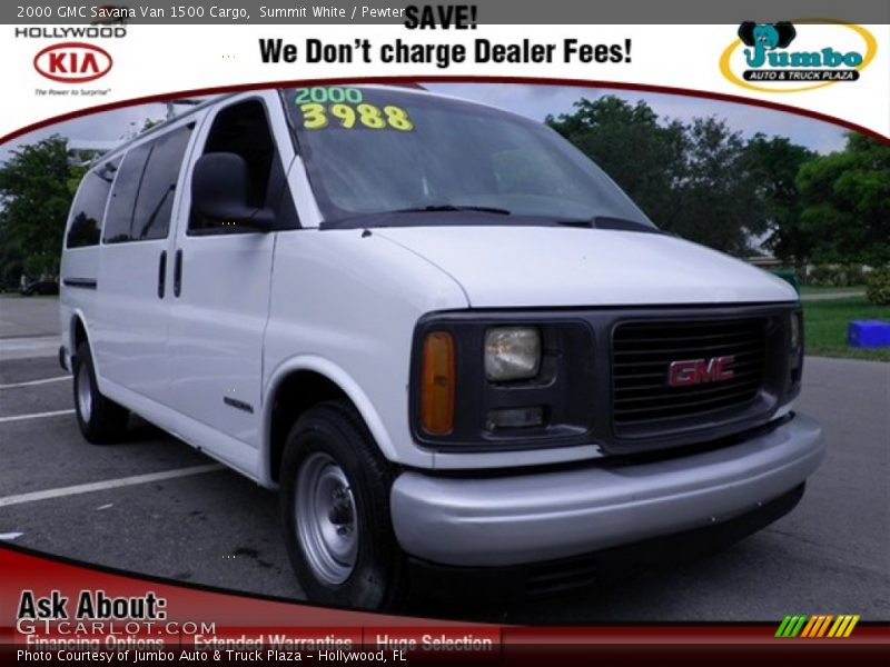 Summit White / Pewter 2000 GMC Savana Van 1500 Cargo
