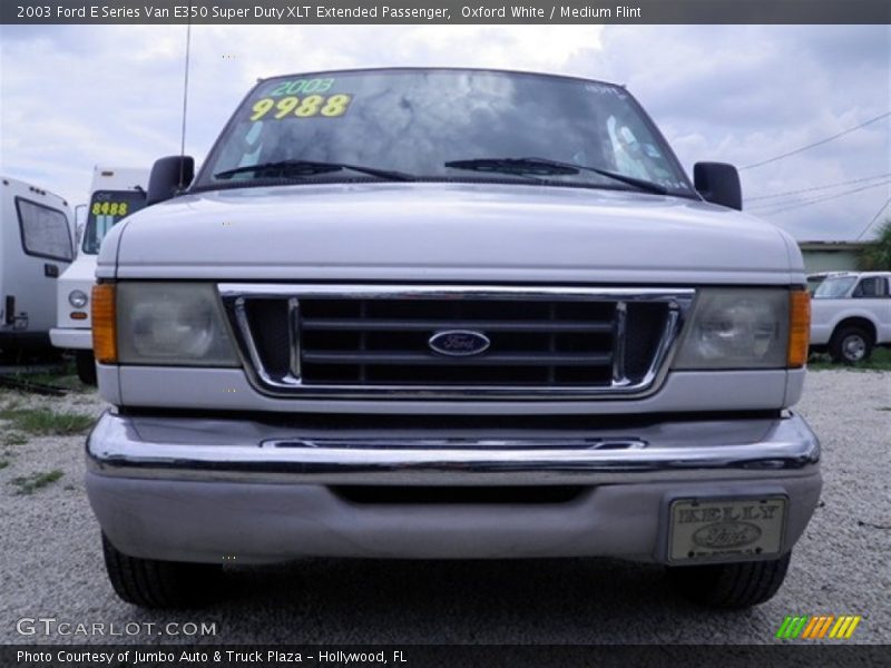 Oxford White / Medium Flint 2003 Ford E Series Van E350 Super Duty XLT Extended Passenger