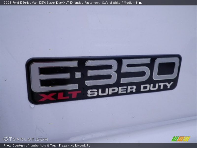 Oxford White / Medium Flint 2003 Ford E Series Van E350 Super Duty XLT Extended Passenger
