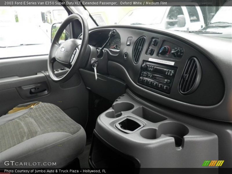 Oxford White / Medium Flint 2003 Ford E Series Van E350 Super Duty XLT Extended Passenger