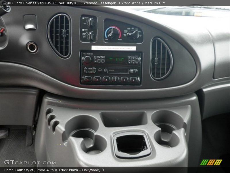 Oxford White / Medium Flint 2003 Ford E Series Van E350 Super Duty XLT Extended Passenger
