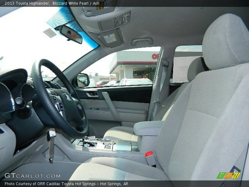 Blizzard White Pearl / Ash 2013 Toyota Highlander