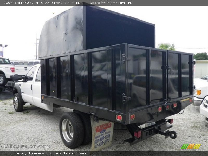 Oxford White / Medium Flint 2007 Ford F450 Super Duty XL Crew Cab 4x4 Flat Bed