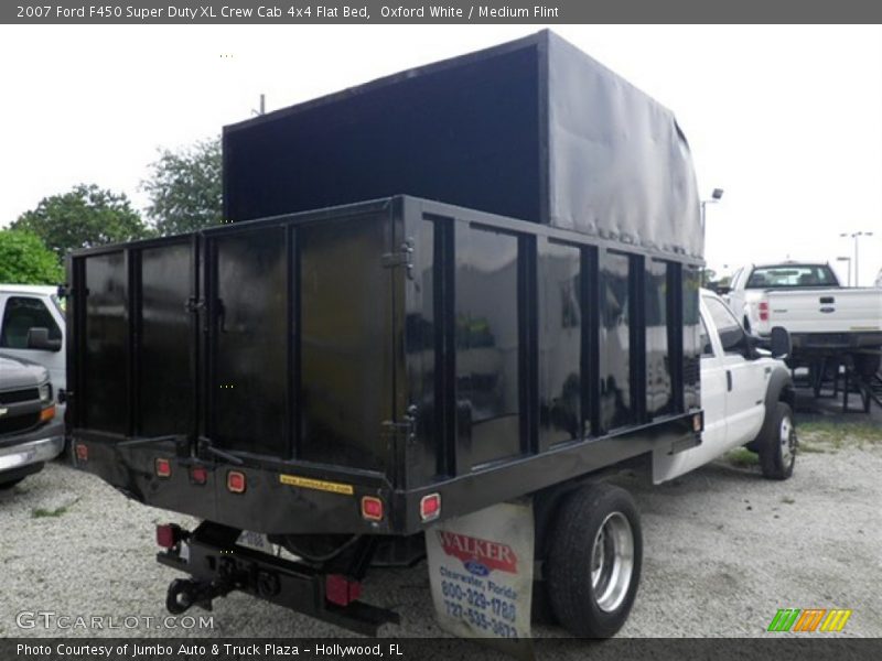Oxford White / Medium Flint 2007 Ford F450 Super Duty XL Crew Cab 4x4 Flat Bed