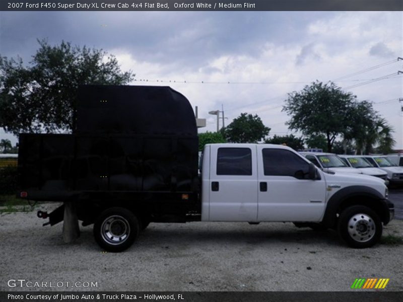 Oxford White / Medium Flint 2007 Ford F450 Super Duty XL Crew Cab 4x4 Flat Bed
