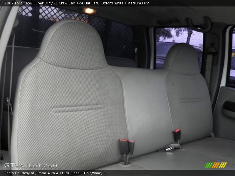 Oxford White / Medium Flint 2007 Ford F450 Super Duty XL Crew Cab 4x4 Flat Bed