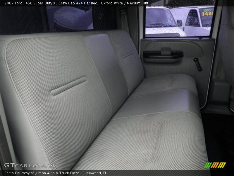 Oxford White / Medium Flint 2007 Ford F450 Super Duty XL Crew Cab 4x4 Flat Bed