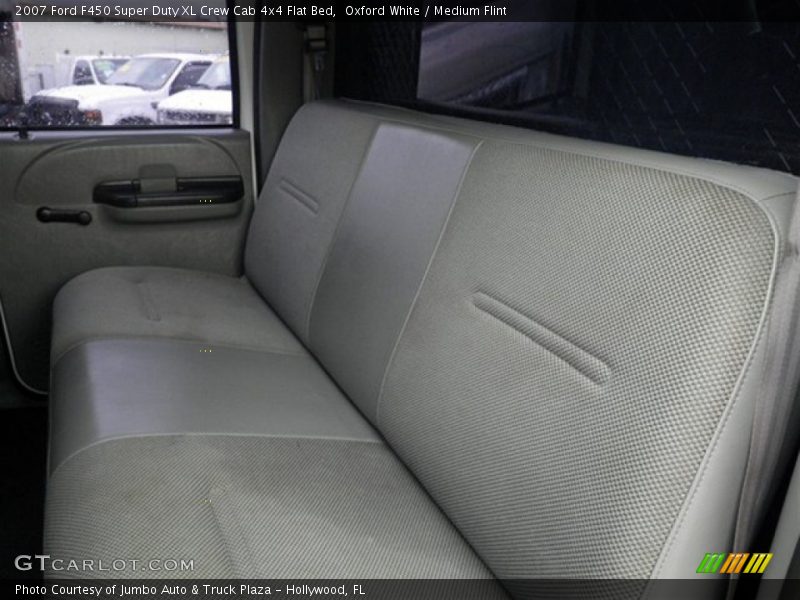 Oxford White / Medium Flint 2007 Ford F450 Super Duty XL Crew Cab 4x4 Flat Bed