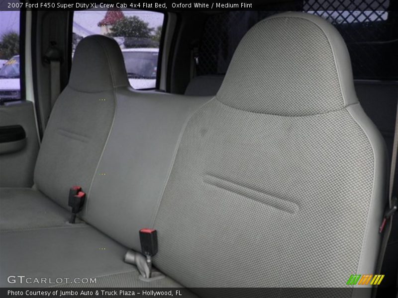 Oxford White / Medium Flint 2007 Ford F450 Super Duty XL Crew Cab 4x4 Flat Bed