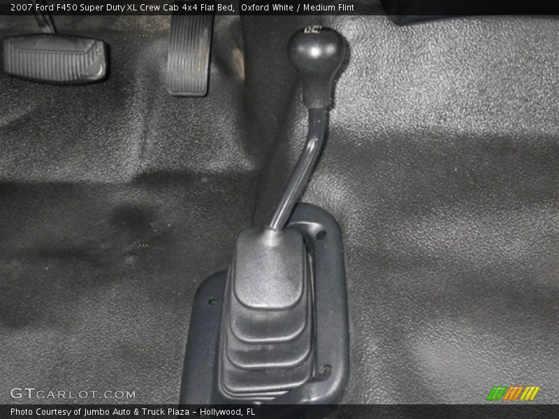 Oxford White / Medium Flint 2007 Ford F450 Super Duty XL Crew Cab 4x4 Flat Bed