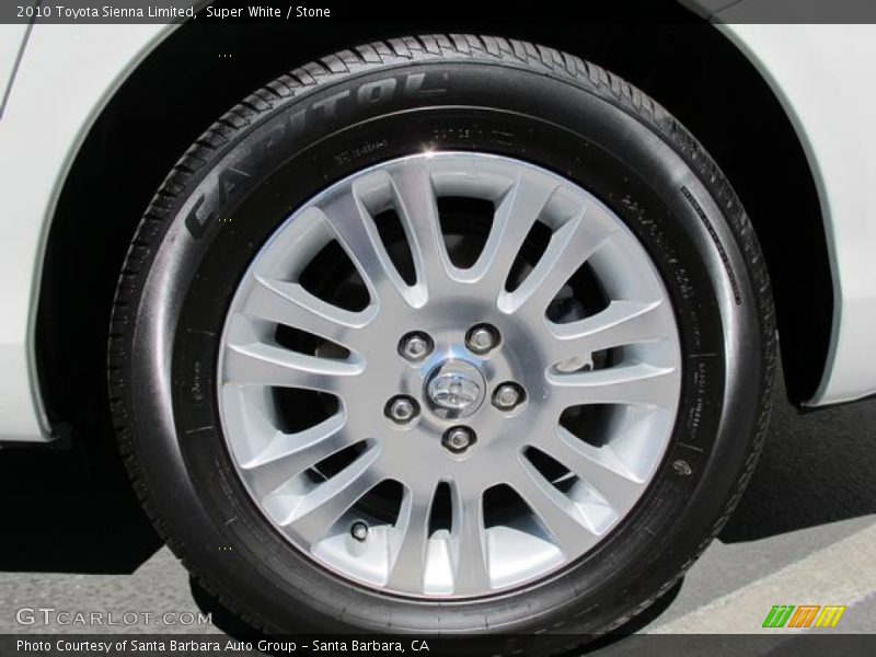 Super White / Stone 2010 Toyota Sienna Limited