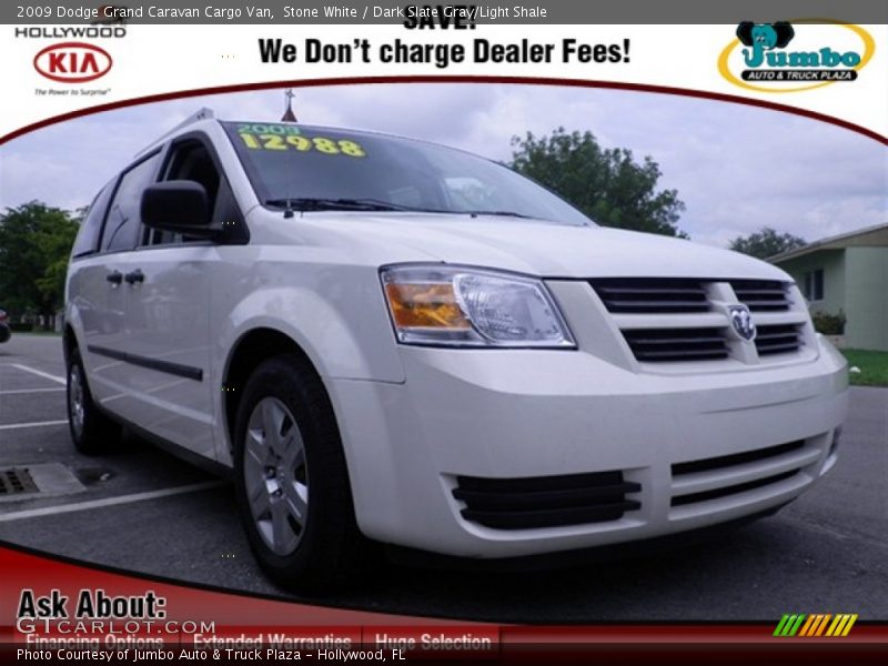 Stone White / Dark Slate Gray/Light Shale 2009 Dodge Grand Caravan Cargo Van