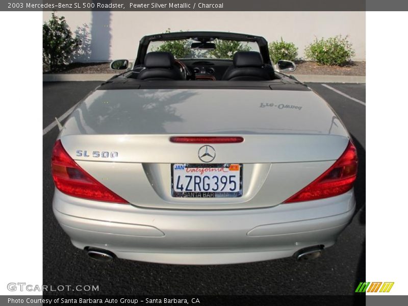 Pewter Silver Metallic / Charcoal 2003 Mercedes-Benz SL 500 Roadster