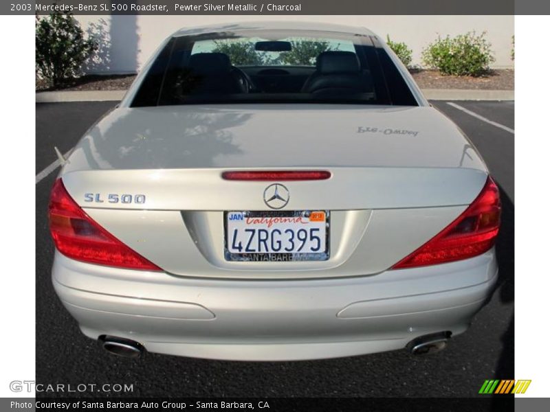 Pewter Silver Metallic / Charcoal 2003 Mercedes-Benz SL 500 Roadster