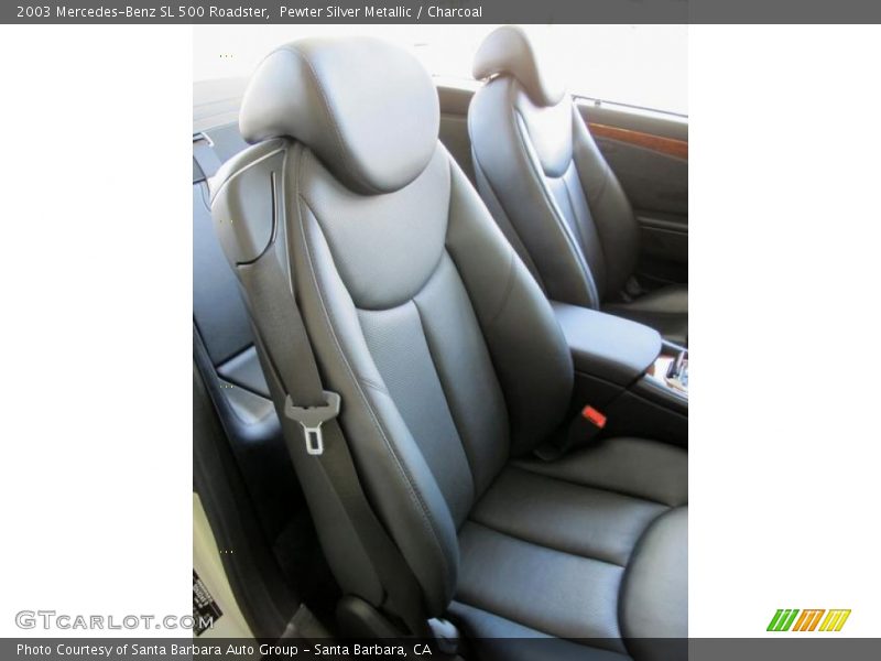 Pewter Silver Metallic / Charcoal 2003 Mercedes-Benz SL 500 Roadster