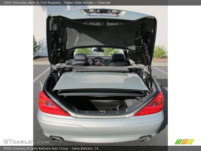 Pewter Silver Metallic / Charcoal 2003 Mercedes-Benz SL 500 Roadster