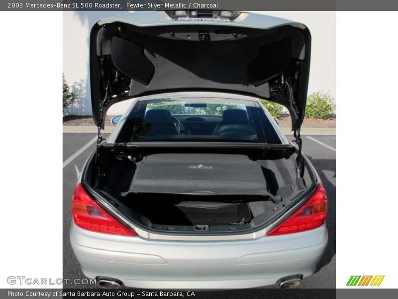 Pewter Silver Metallic / Charcoal 2003 Mercedes-Benz SL 500 Roadster