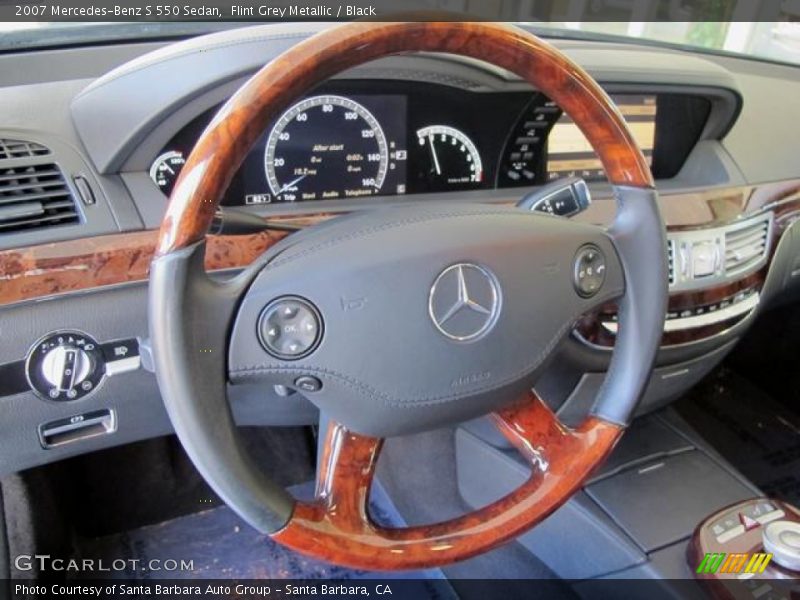 Flint Grey Metallic / Black 2007 Mercedes-Benz S 550 Sedan