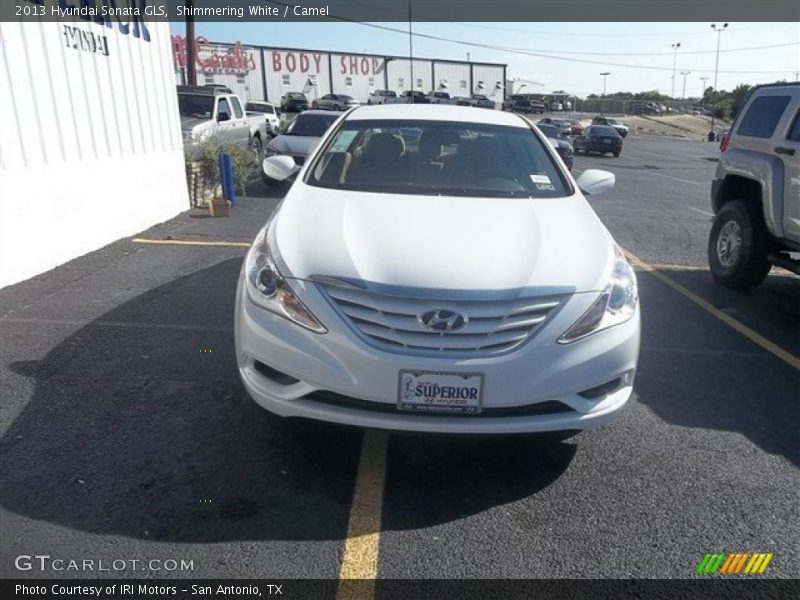 Shimmering White / Camel 2013 Hyundai Sonata GLS