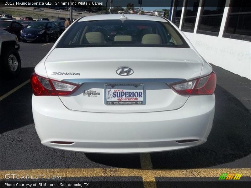 Shimmering White / Camel 2013 Hyundai Sonata GLS