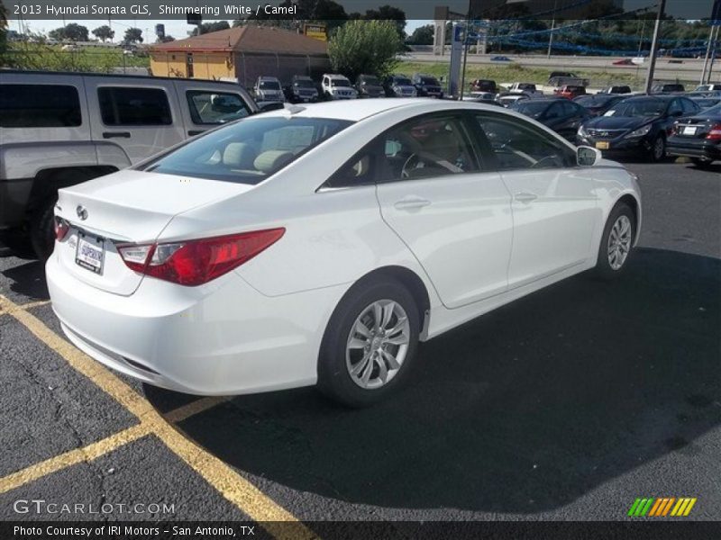 Shimmering White / Camel 2013 Hyundai Sonata GLS