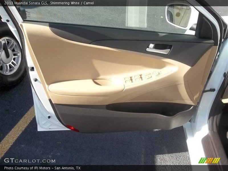 Shimmering White / Camel 2013 Hyundai Sonata GLS
