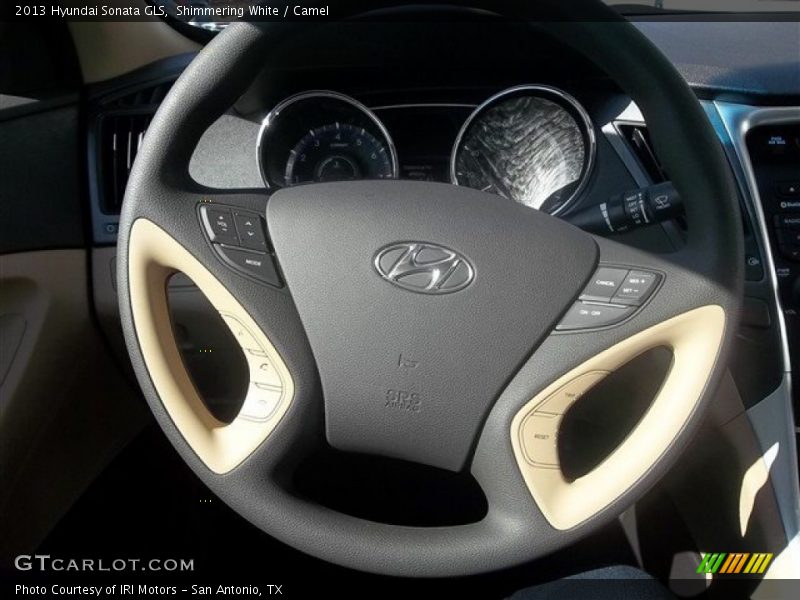 Shimmering White / Camel 2013 Hyundai Sonata GLS