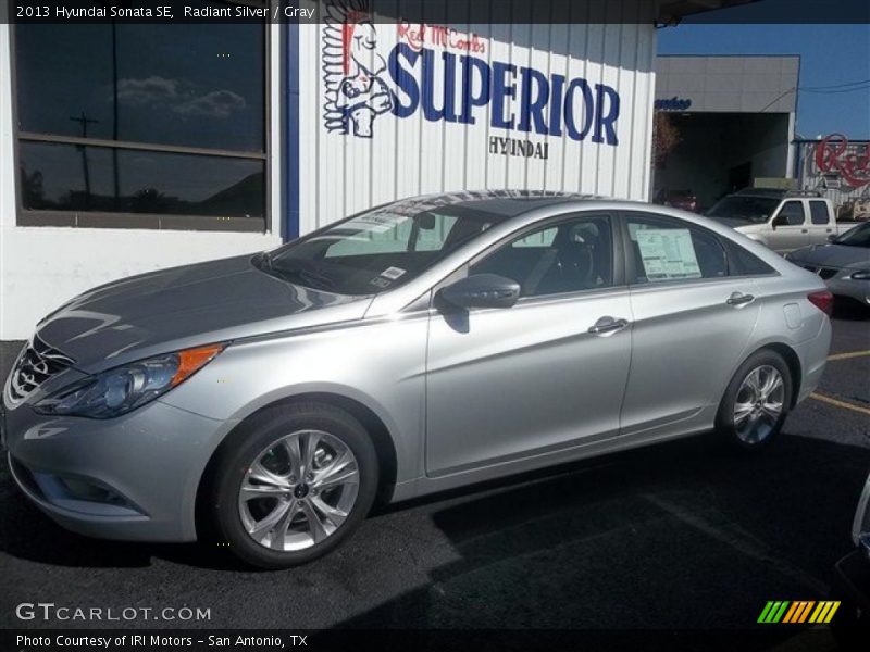 Radiant Silver / Gray 2013 Hyundai Sonata SE