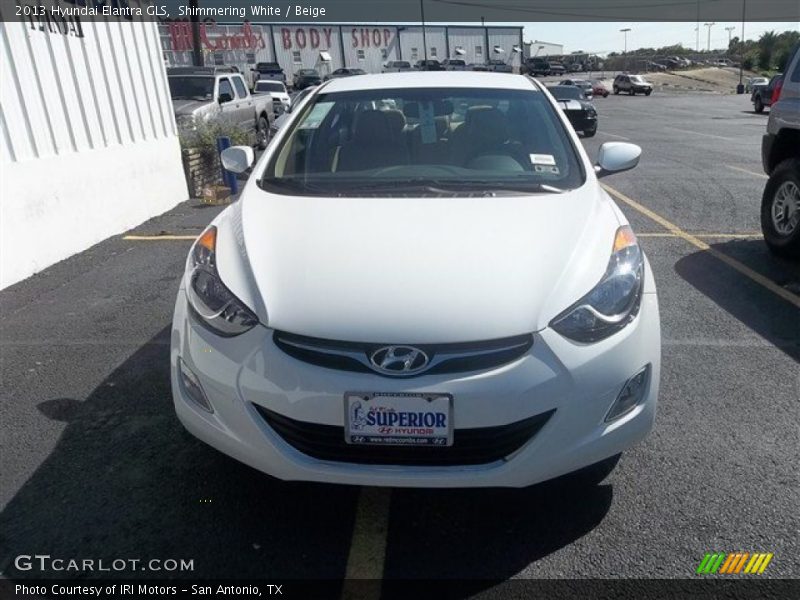 Shimmering White / Beige 2013 Hyundai Elantra GLS