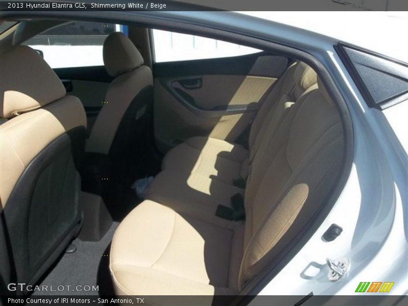 Shimmering White / Beige 2013 Hyundai Elantra GLS