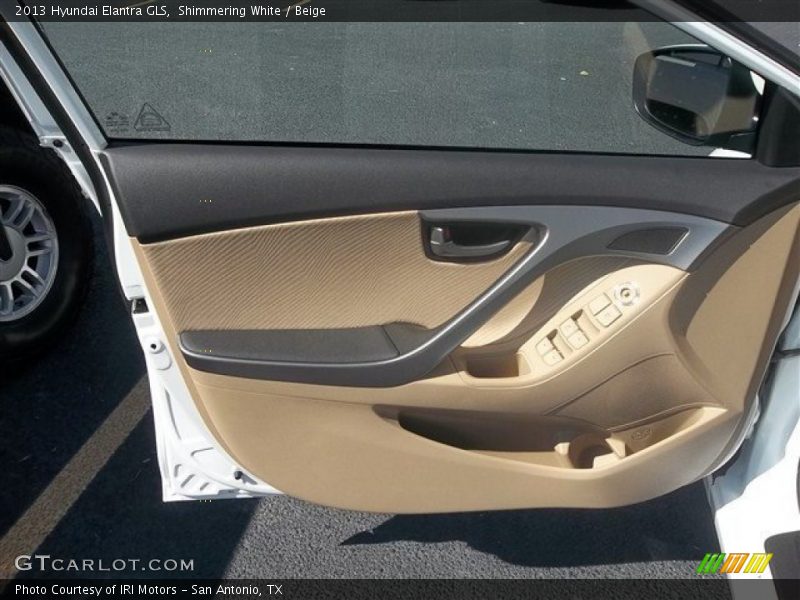 Shimmering White / Beige 2013 Hyundai Elantra GLS