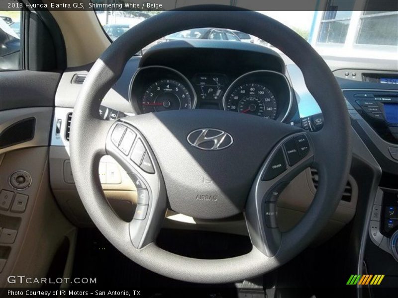 Shimmering White / Beige 2013 Hyundai Elantra GLS