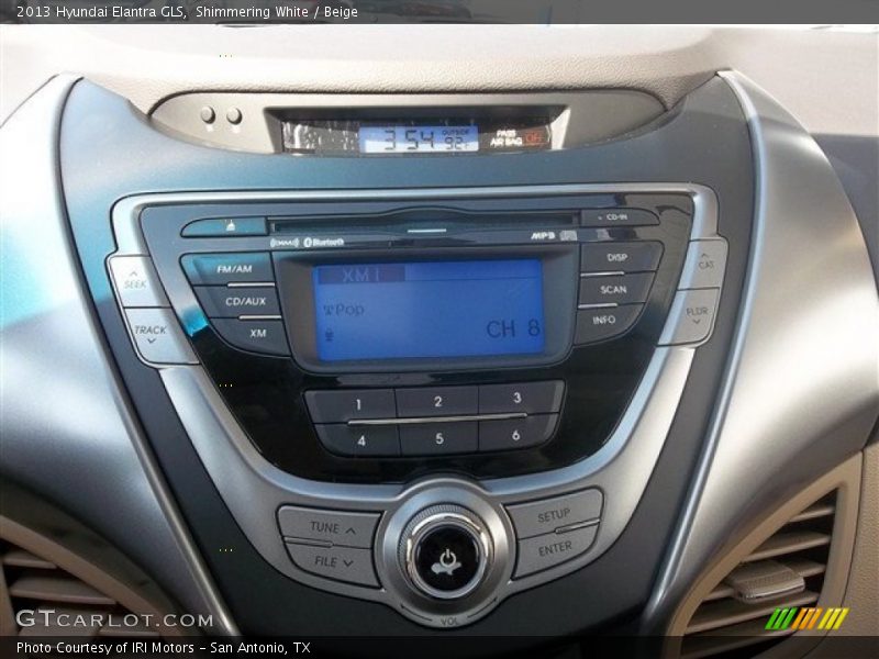 Shimmering White / Beige 2013 Hyundai Elantra GLS