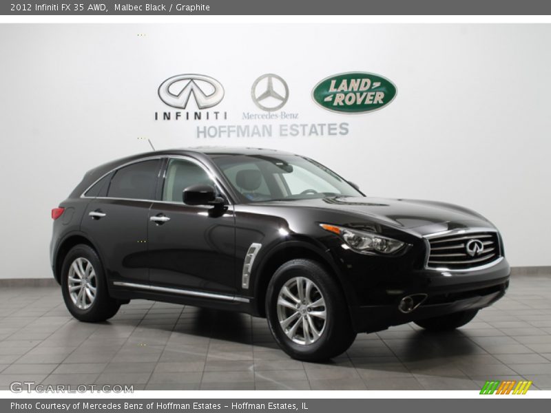 Malbec Black / Graphite 2012 Infiniti FX 35 AWD