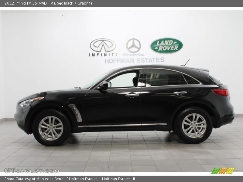 Malbec Black / Graphite 2012 Infiniti FX 35 AWD