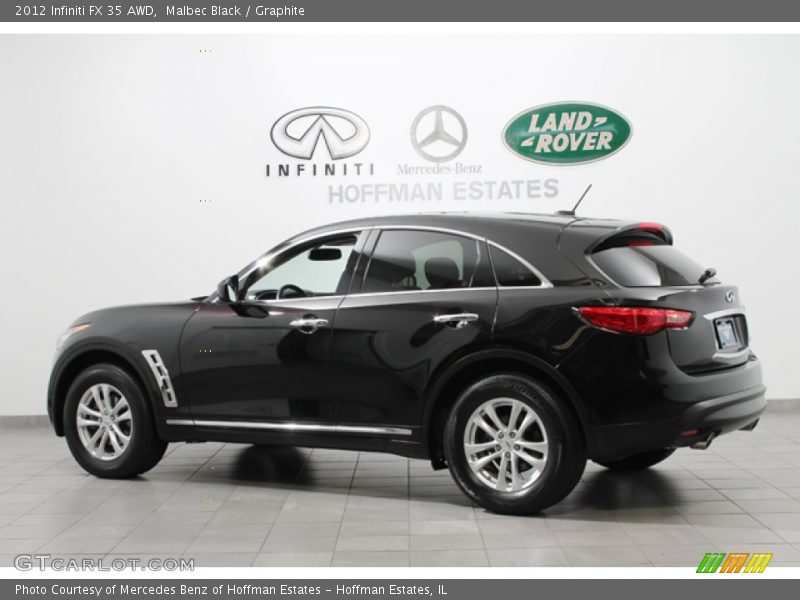 Malbec Black / Graphite 2012 Infiniti FX 35 AWD