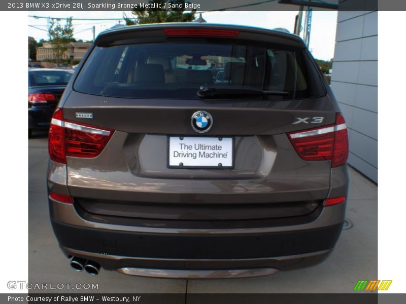 Sparkling Bronze Metallic / Sand Beige 2013 BMW X3 xDrive 28i