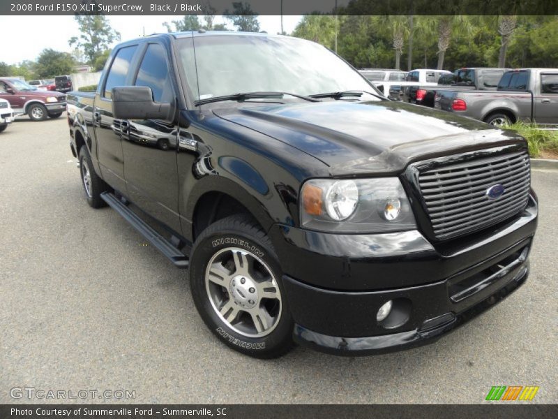 Black / Black 2008 Ford F150 XLT SuperCrew
