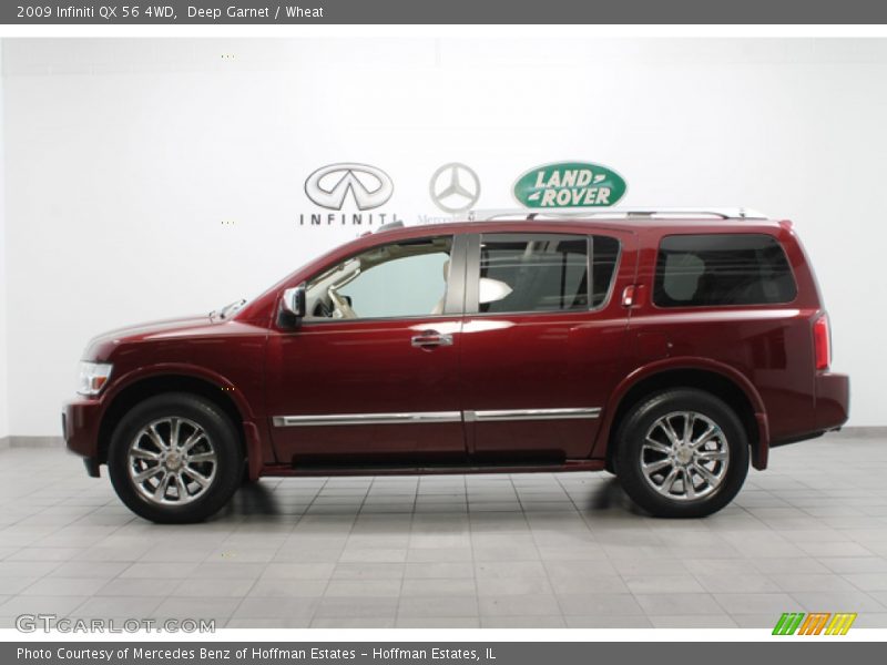 Deep Garnet / Wheat 2009 Infiniti QX 56 4WD