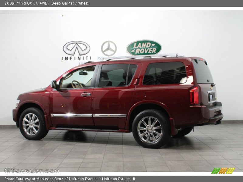 Deep Garnet / Wheat 2009 Infiniti QX 56 4WD