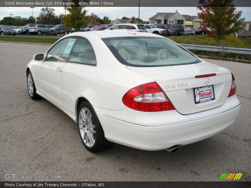 Arctic White / Stone 2008 Mercedes-Benz CLK 350 Coupe